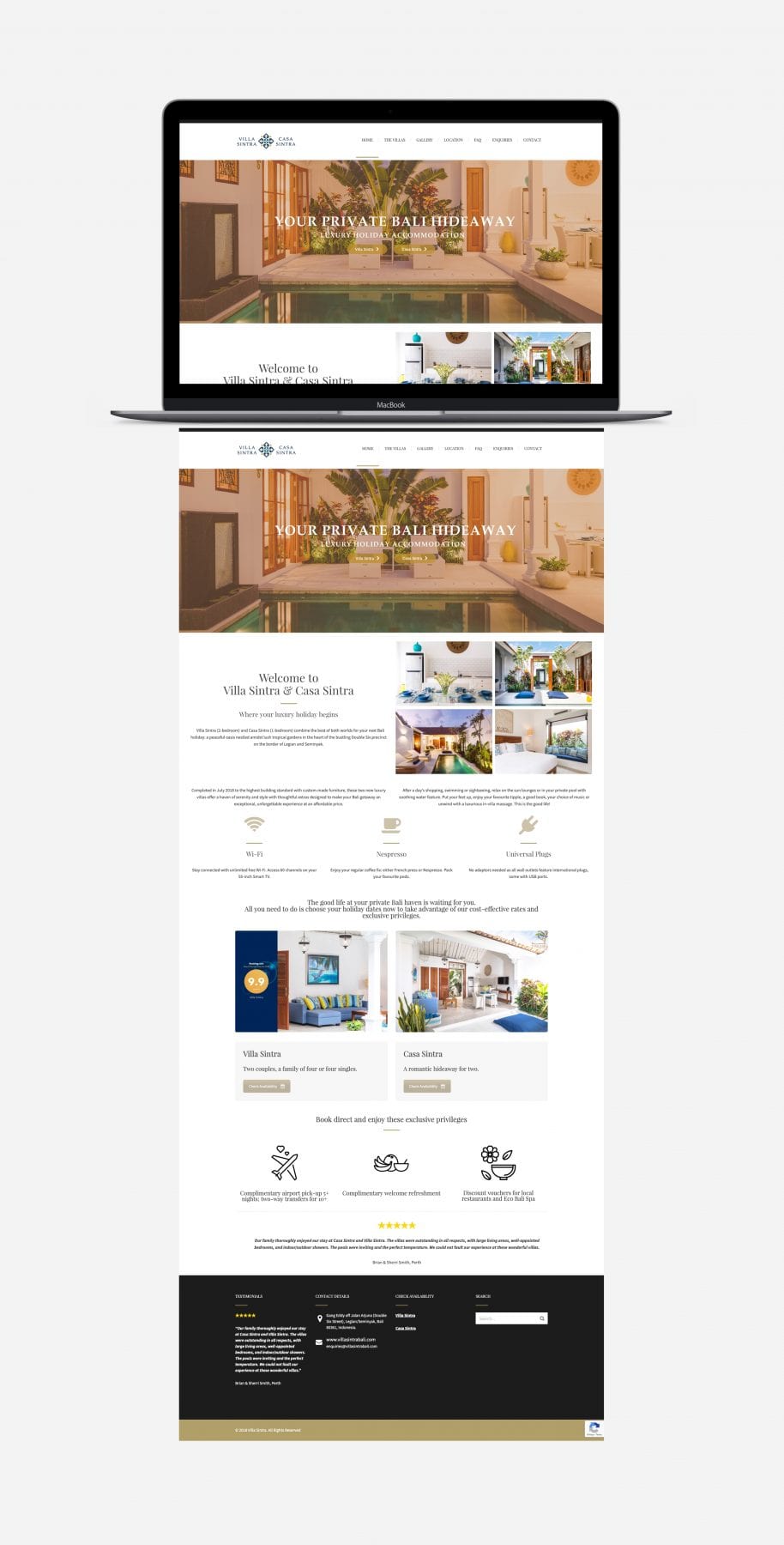 Villa Sintra Web Design