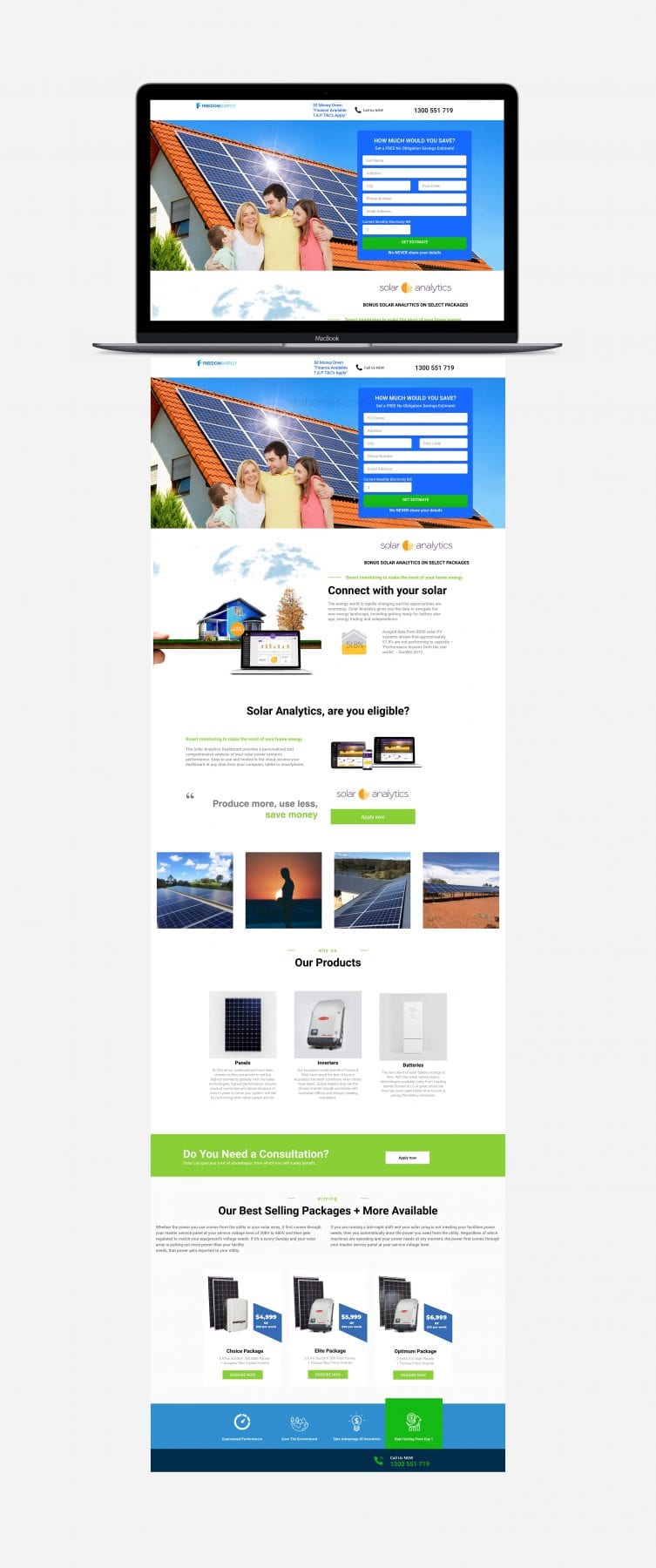 Freedom Energy Solutions Website Design