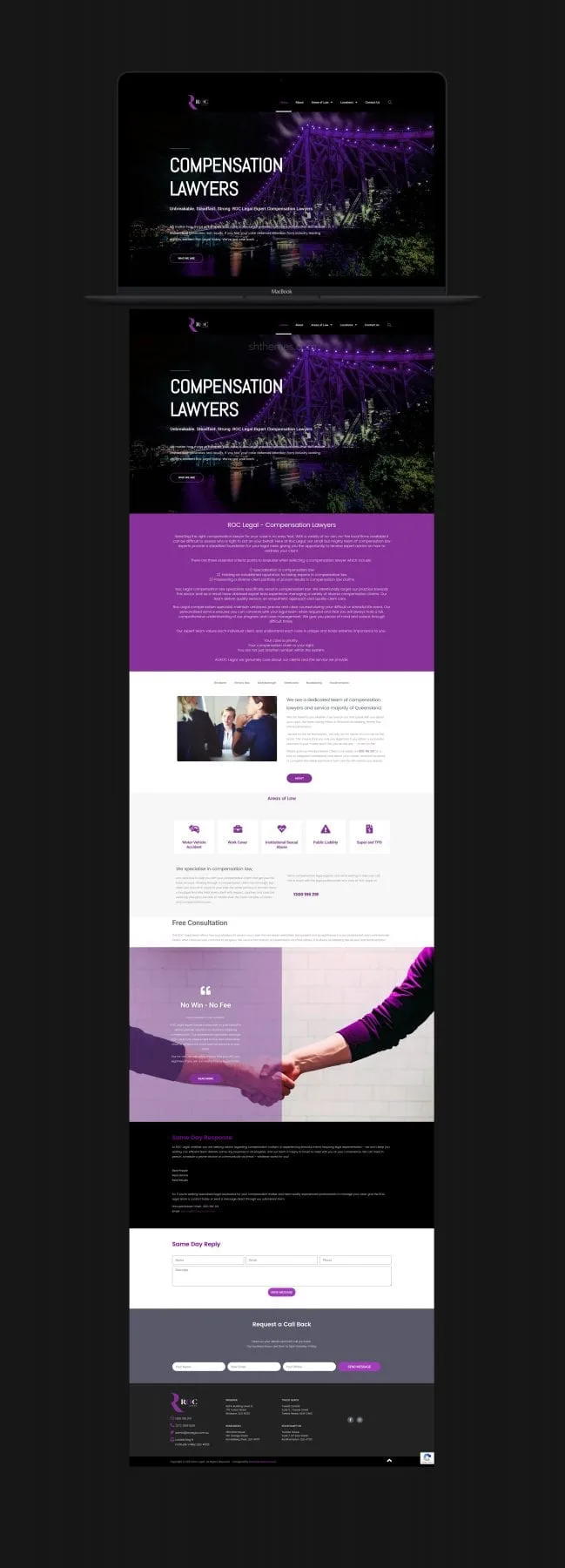 Roc Legal Web Design Portfolio
