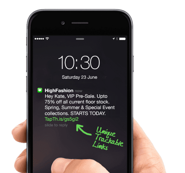 Burst sms example