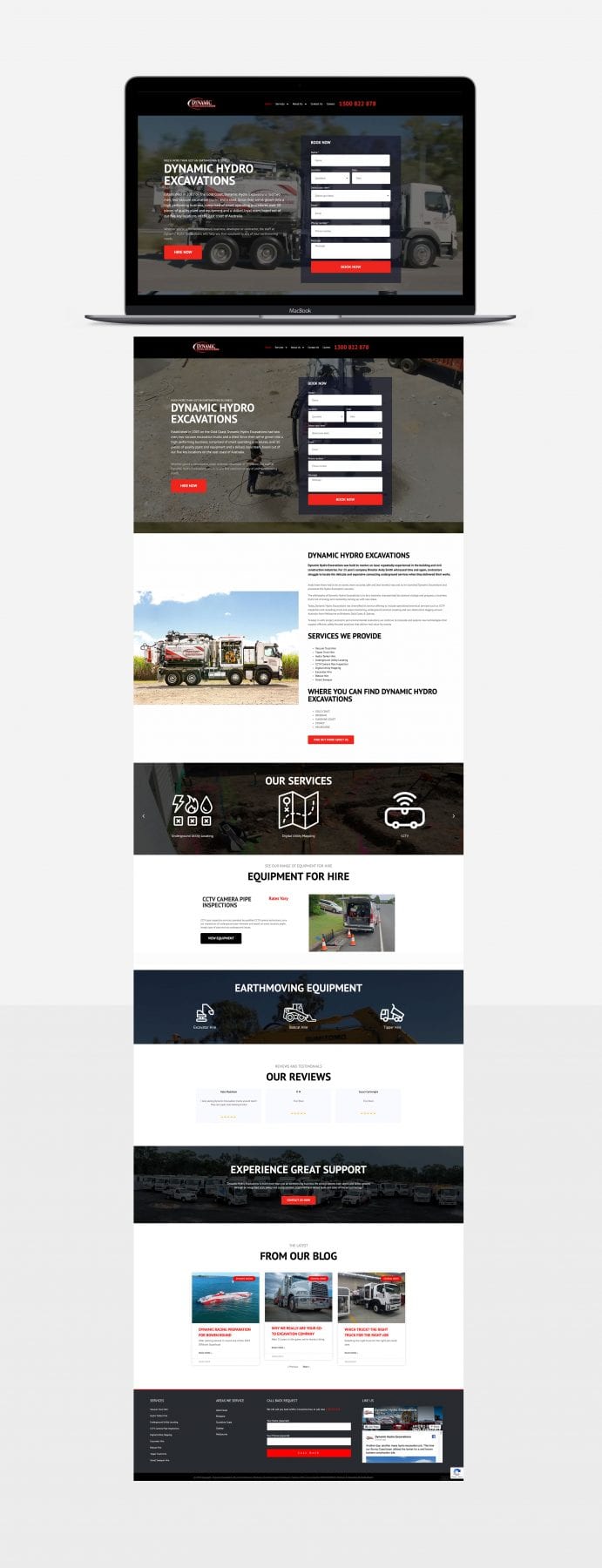 Dynamic Hydro Excavations Website Design Portfolio